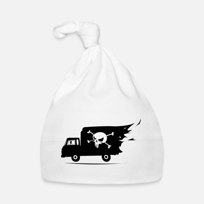 camion pirate - Bonnet bio Bébé - blanc