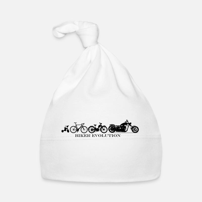 Biker Evolution Chopper - Baby Bio-Mütze - Weiß