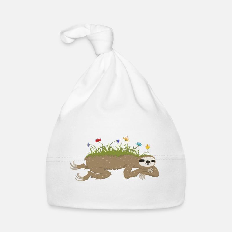 Faultierfrühling Baby Bio-Mütze