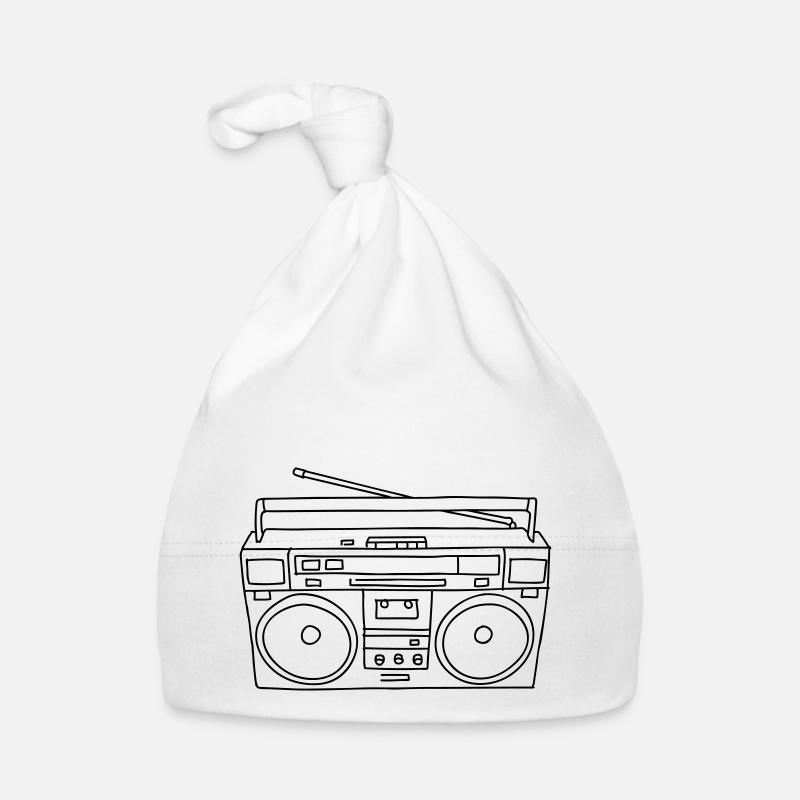 Ghettoblaster - Baby Bio-Mütze - Weiß