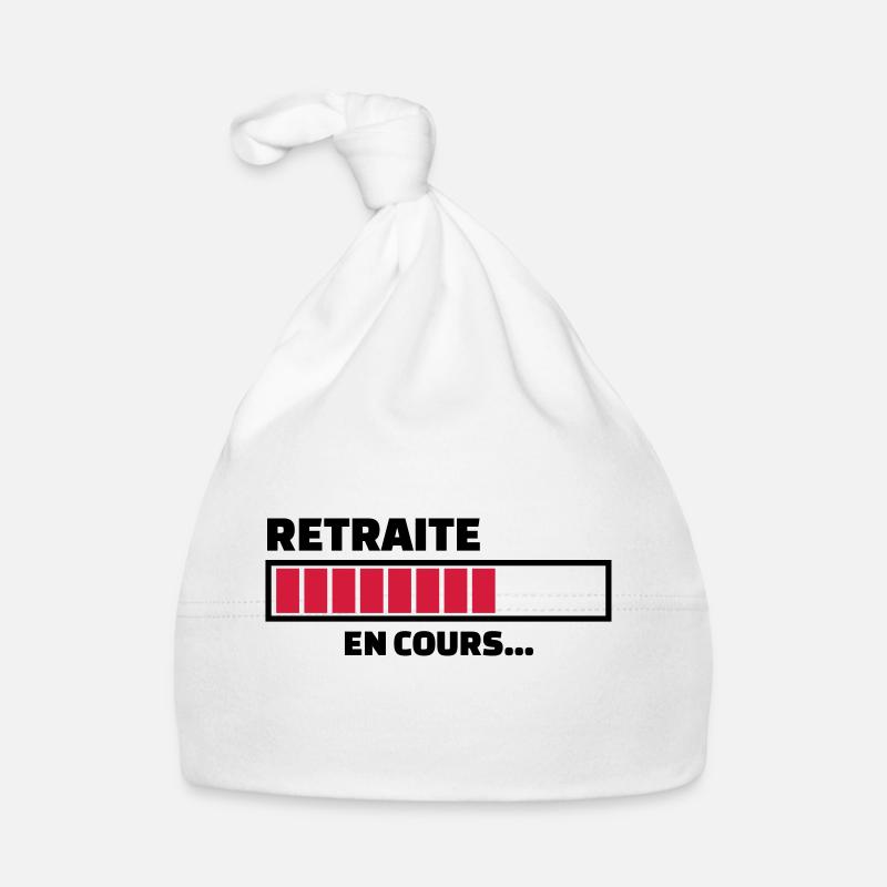 retraite en cours... - Bonnet bio Bébé - blanc