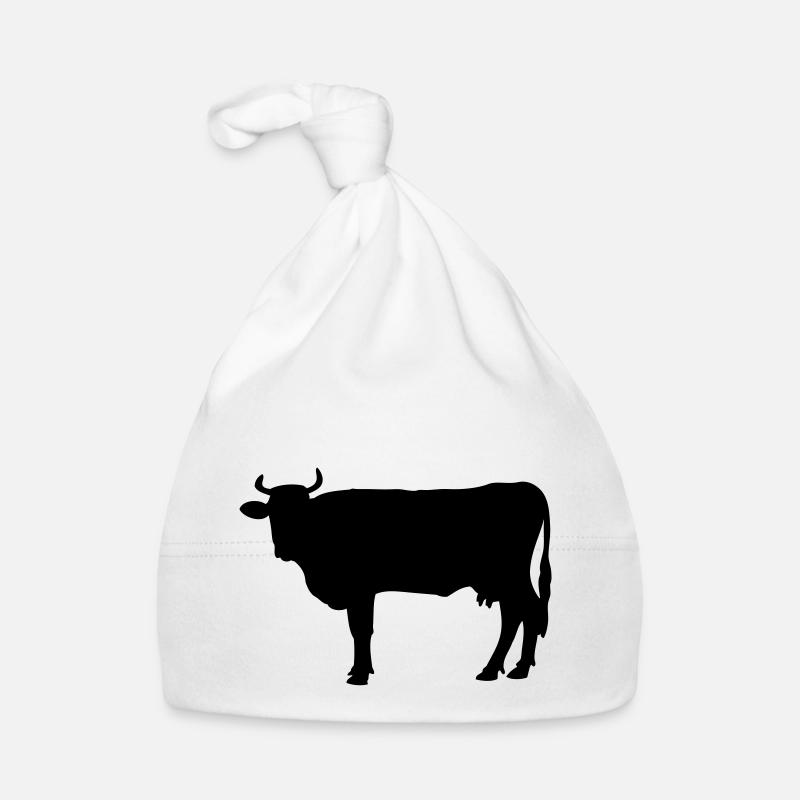 Vache - Bonnet bio Bébé - blanc
