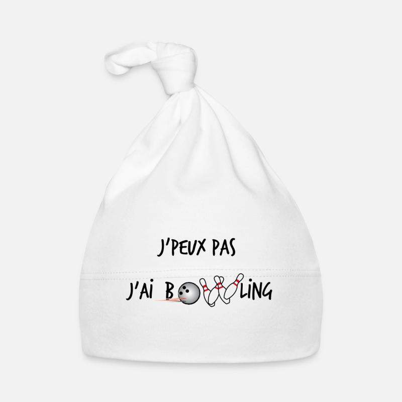 J'peux pas, j'ai bowling - Bonnet bio Bébé - blanc