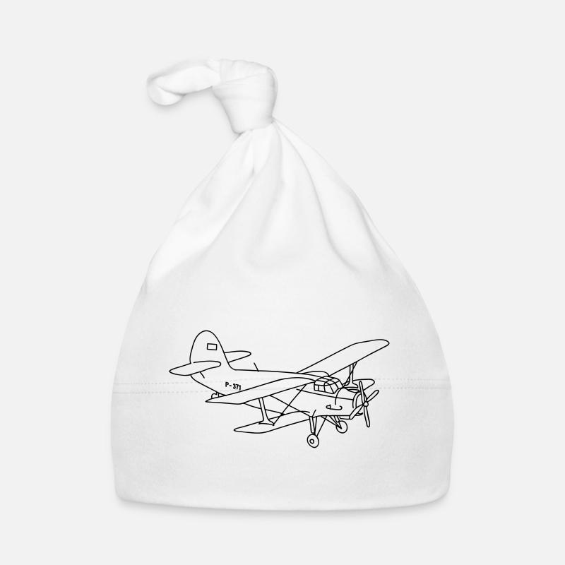 Doppeldecker - Baby Bio-Mütze - Weiß