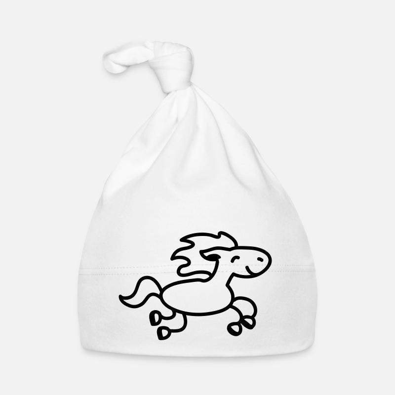 Horse jumps - line Organic Baby Cap