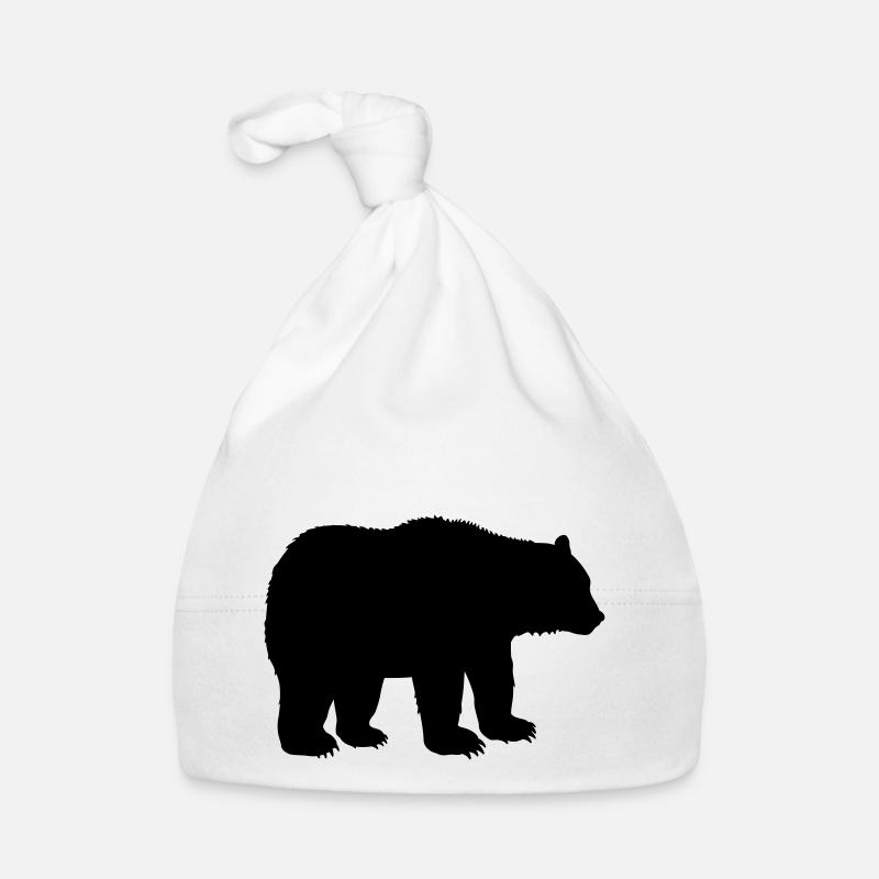 bear animal Organic Baby Cap