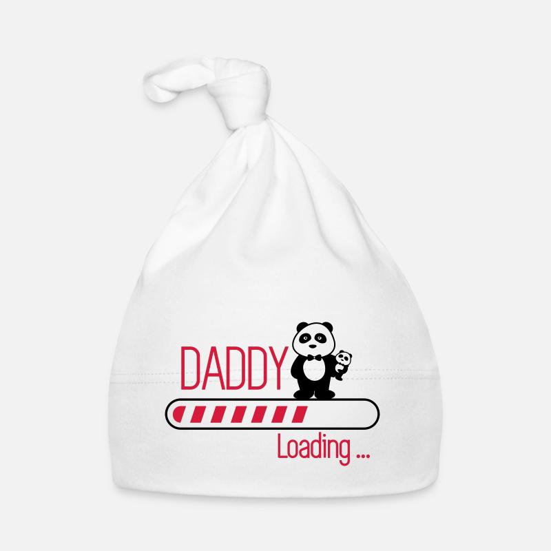 daddy loading - Baby Bio-Mütze - Weiß
