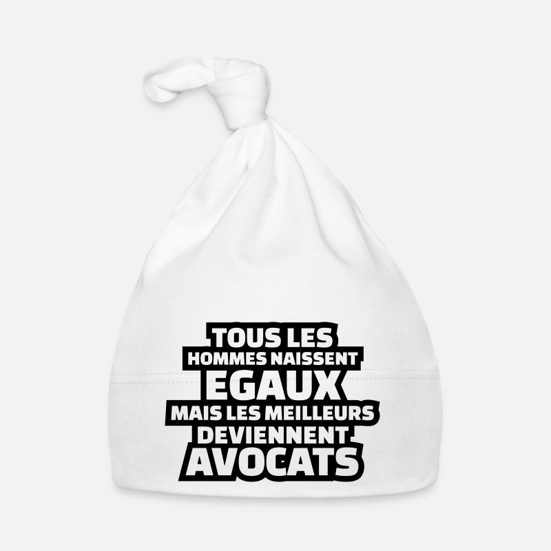 les meilleurs deviennent avocats - Bonnet bio Bébé - blanc