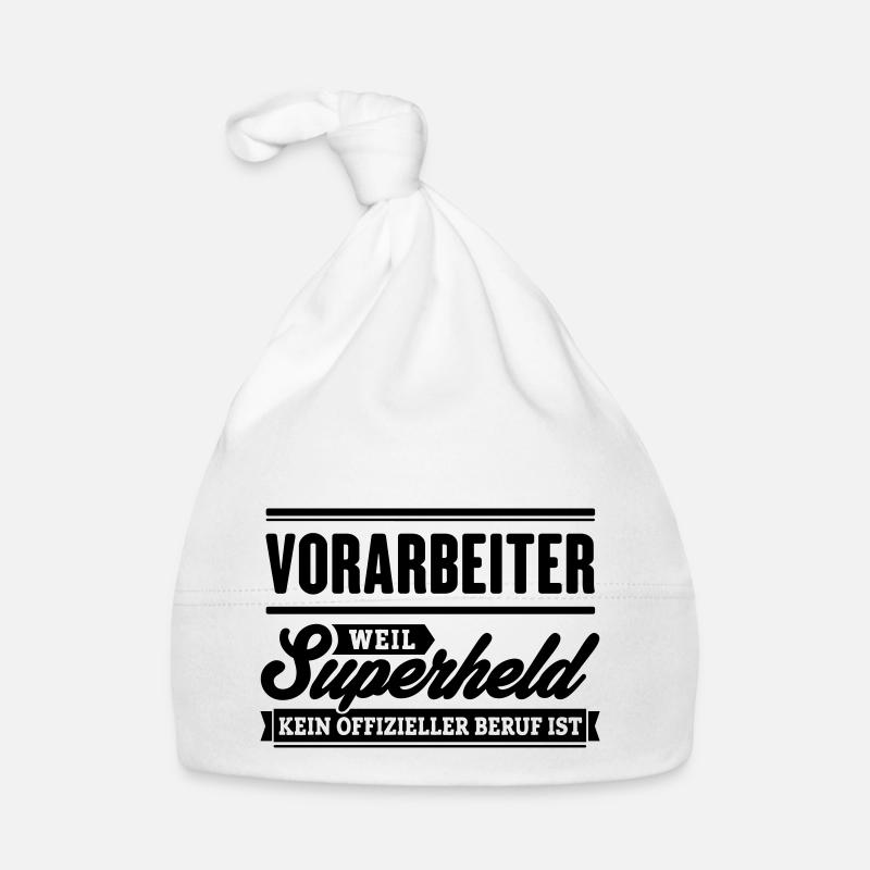 Superheld Vorarbeiter - Baby Bio-Mütze - Weiß