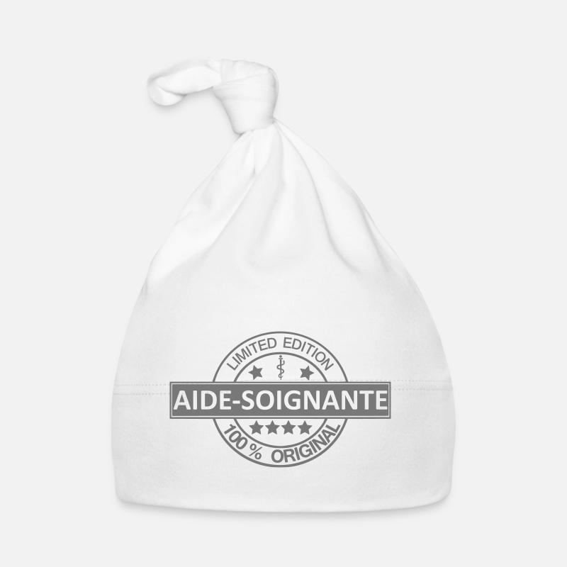aide-soignante limited - Bonnet bio Bébé - blanc