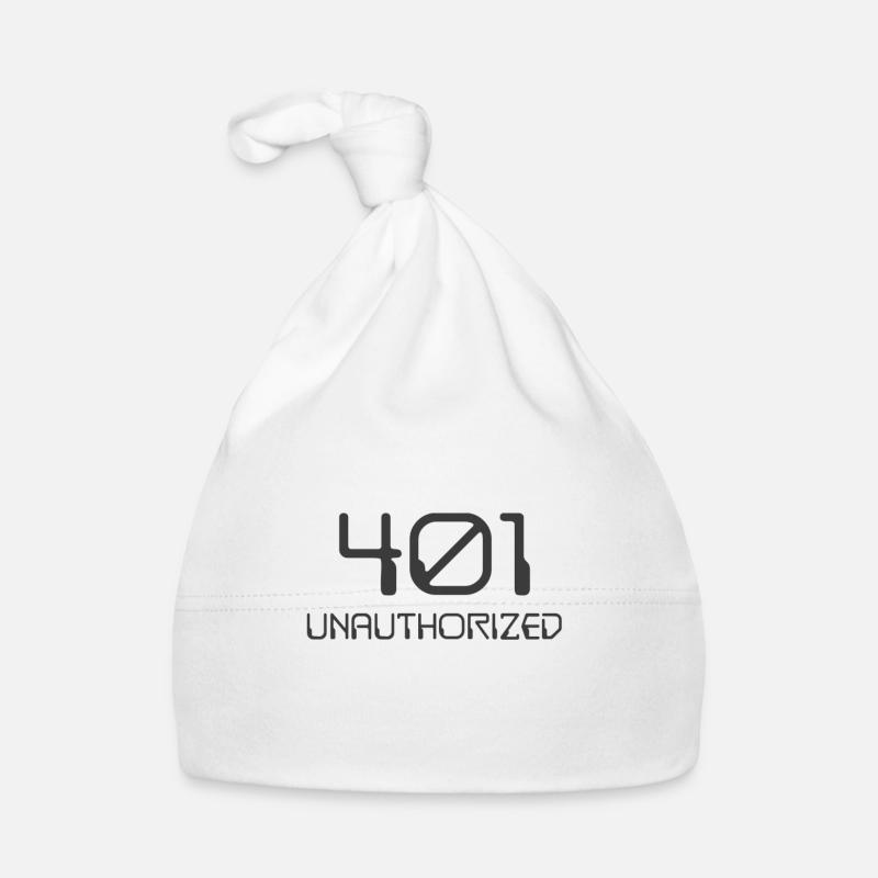 401- unauthorized dark Organic Baby Cap
