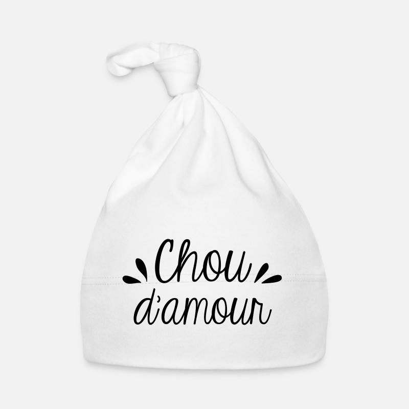 Chou d'amour - Bonnet bio Bébé - blanc