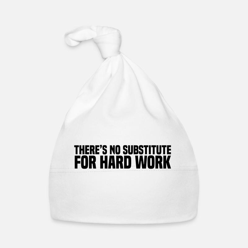 Hard Work - Baby Bio-Mütze - Weiß