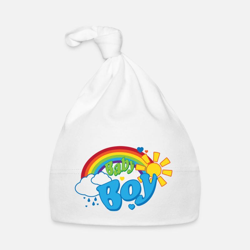Rainbow Baby Boy Organic Baby Cap