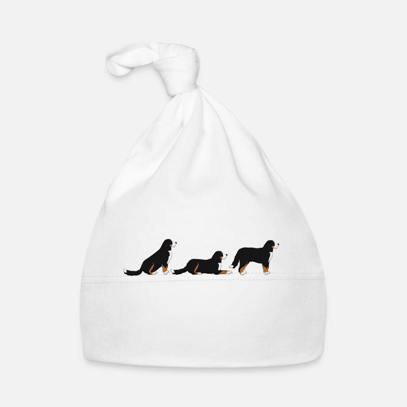 Sitz Platz Steh Berner Sennenhund Baby Bio-Mütze