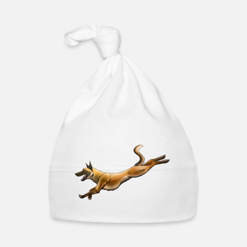 Belgischer Schäfer Malinois - Baby Bio-Mütze - Weiß