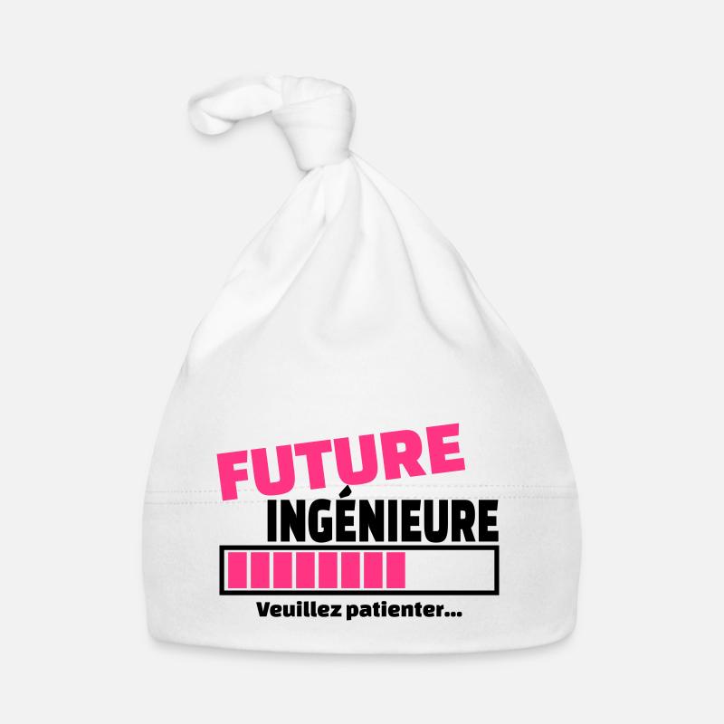 future ingénieure - Bonnet bio Bébé - blanc