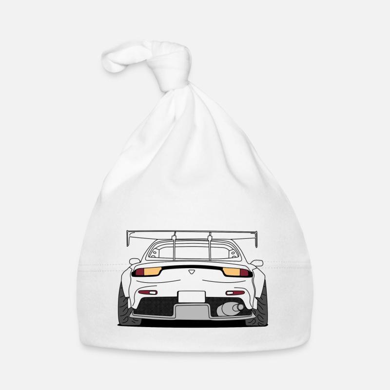 rx7 rear outlines - Bonnet bio Bébé - blanc