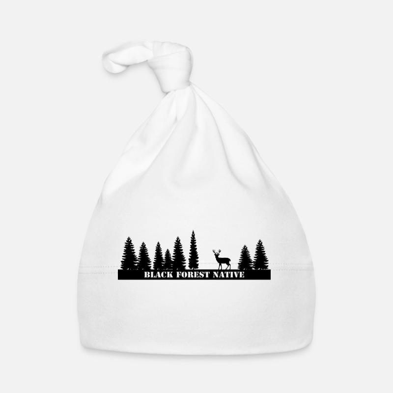 Black Forest Native - Organic Baby Cap - white