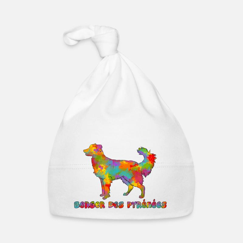 Berger des Pyrénées Face Rase Multicolore Bonnet bio Bébé