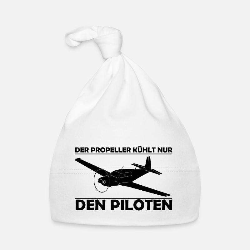Mooney Motorflugzeug Geschenk - Baby Bio-Mütze - Weiß