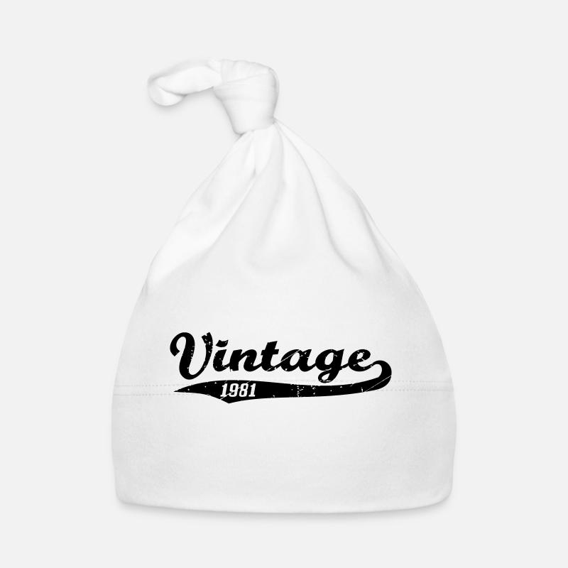 Vintage 1981 - Bonnet bio Bébé - blanc