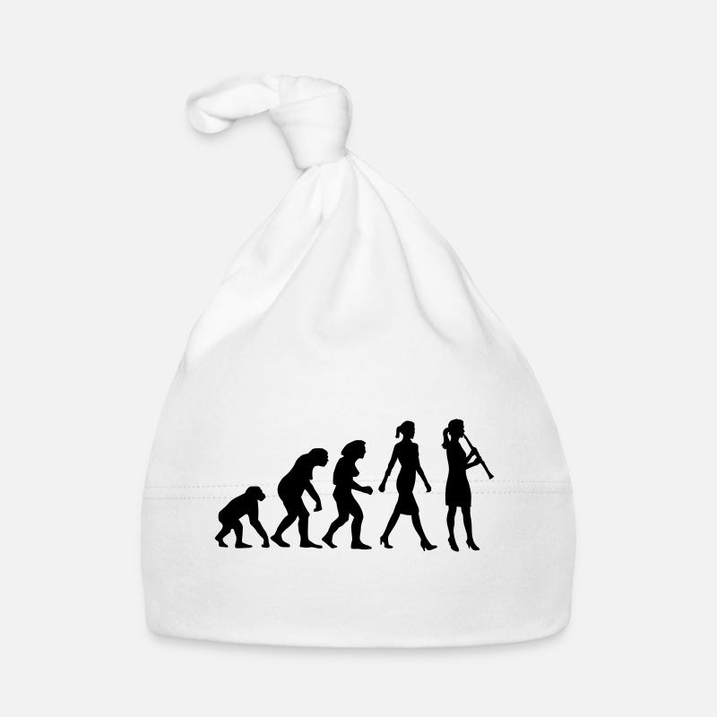 Evolution Klarinette Spielerin Baby Bio-Mütze