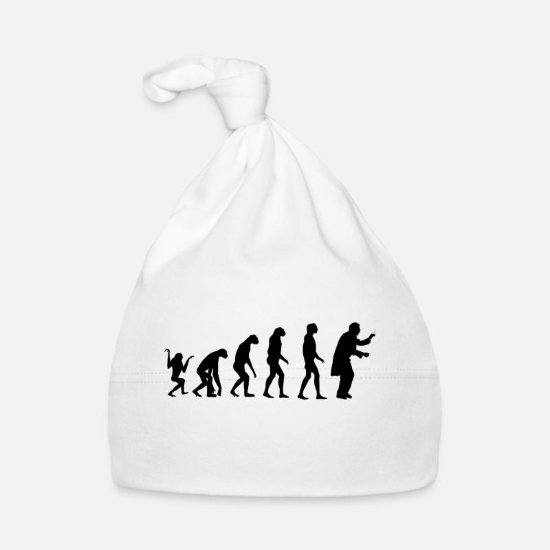 Evolution Conductor - Organic Baby Cap - white