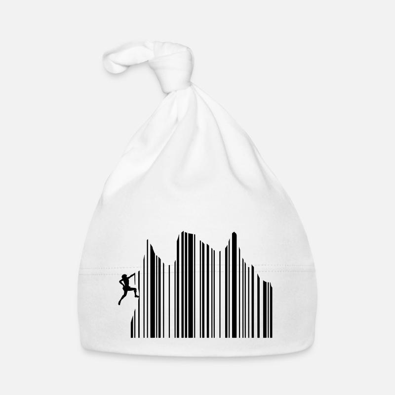 Climbing Klettern Barcode Freeclimbing 1c Baby Bio-Mütze