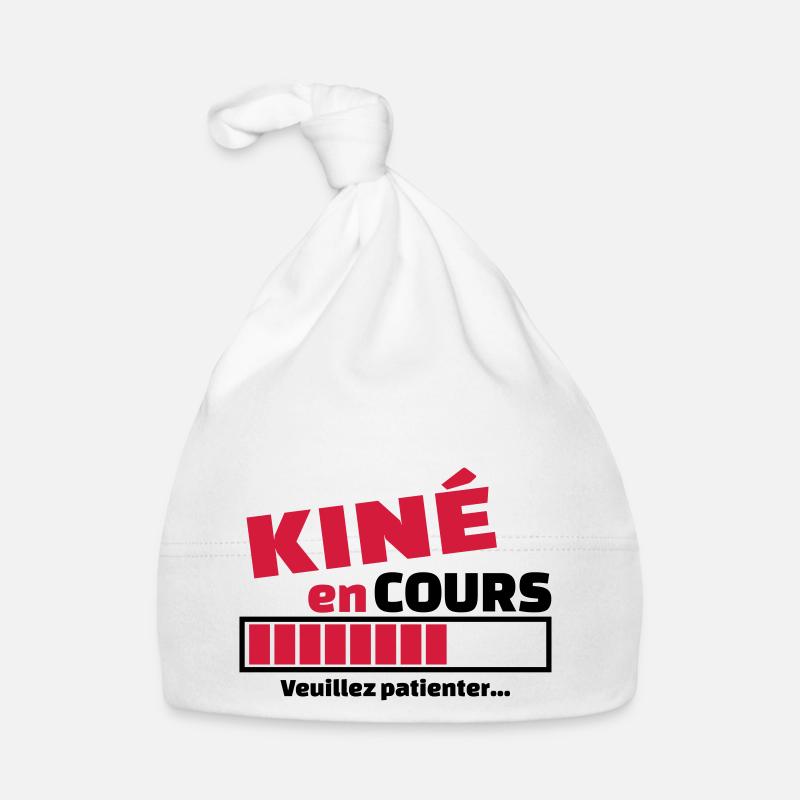 kiné en cours - Bonnet bio Bébé - blanc