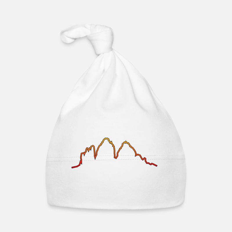 Dolomites Three peaks evening red glow Organic Baby Cap