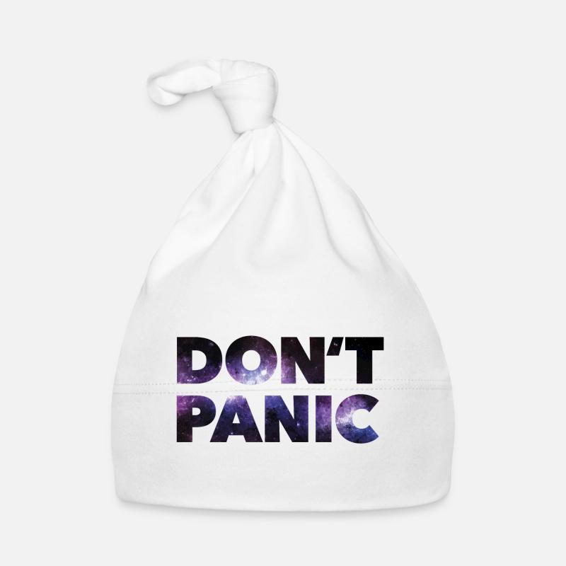 Ne paniquez pas * - Bonnet bio Bébé - blanc