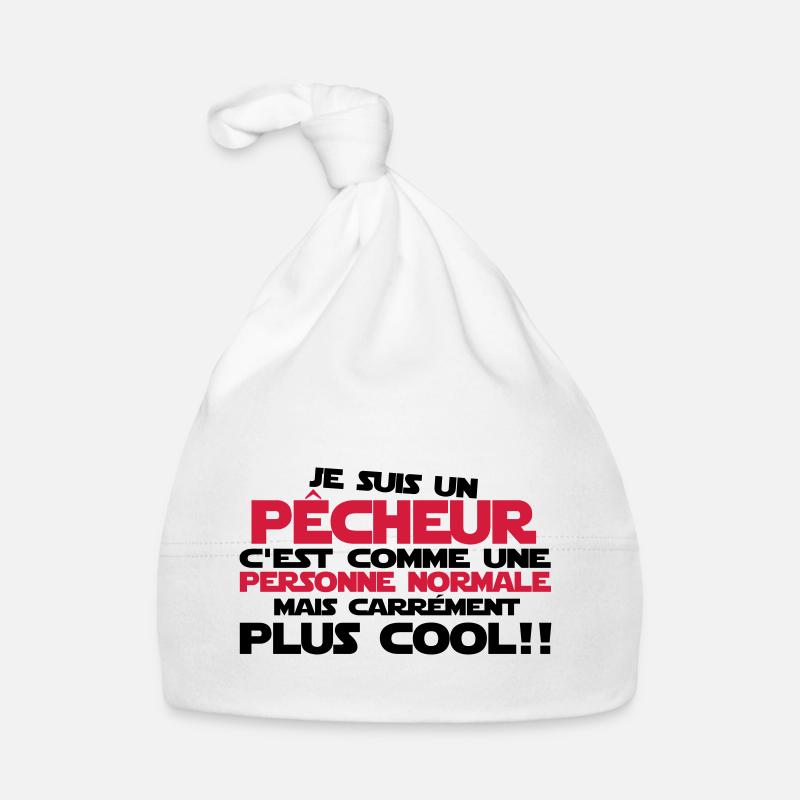 un pecheur - Bonnet bio Bébé - blanc