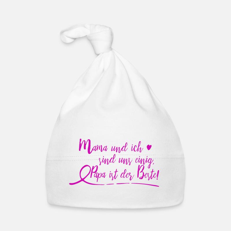 Papa ist der Beste - pink Baby Bio-Mütze