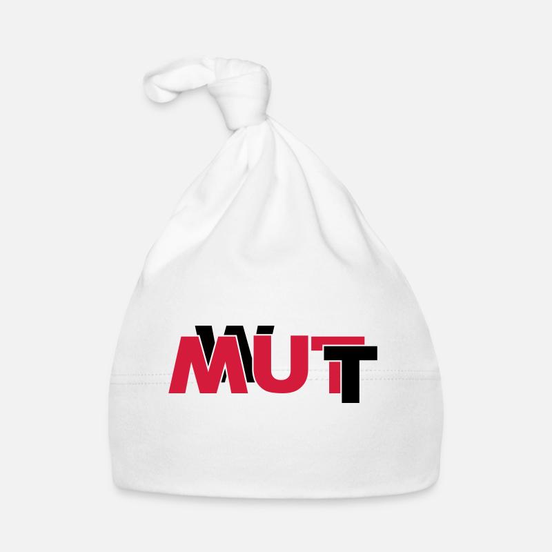 Wut oder Mut - Baby Bio-Mütze - Weiß