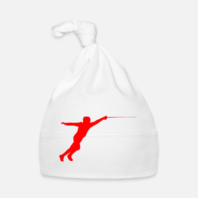 fencing fights floret sword parry samurai3 Organic Baby Cap