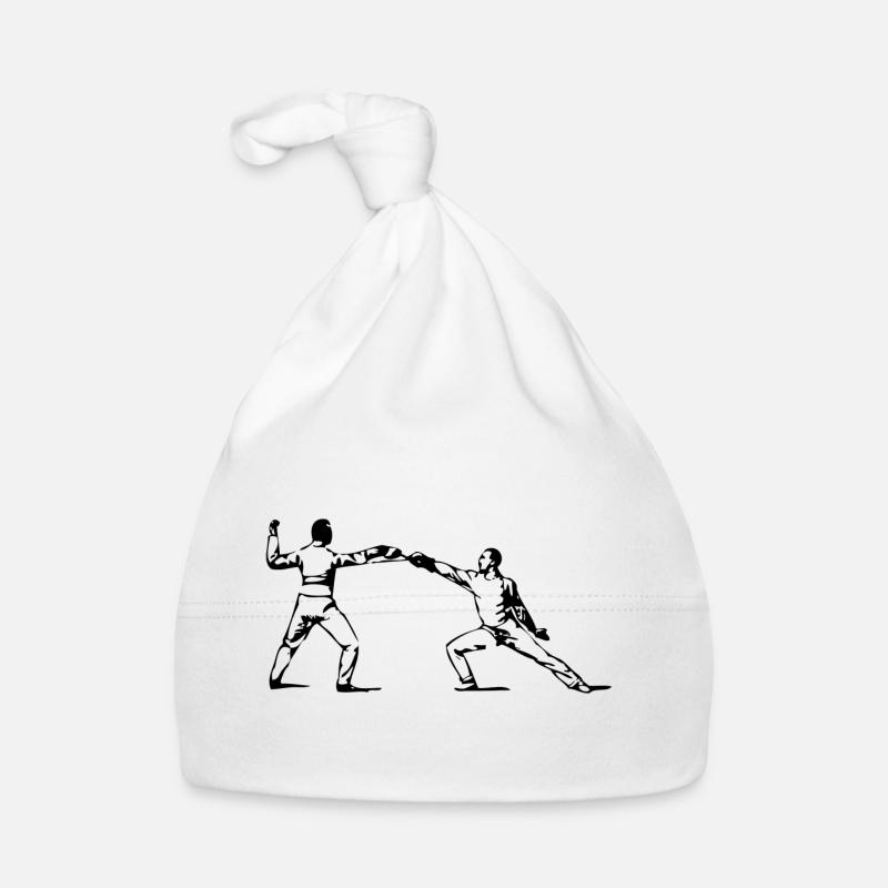 fencing floret sword parry samurai9 Organic Baby Cap