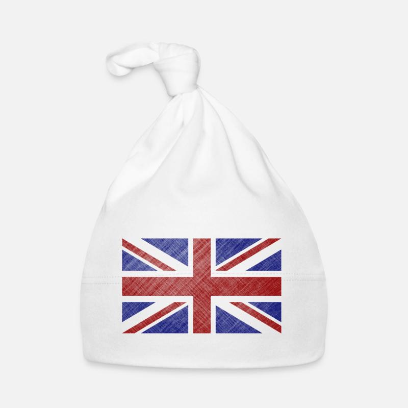 Grunge Union Jack-Flagge Baby Bio-Mütze