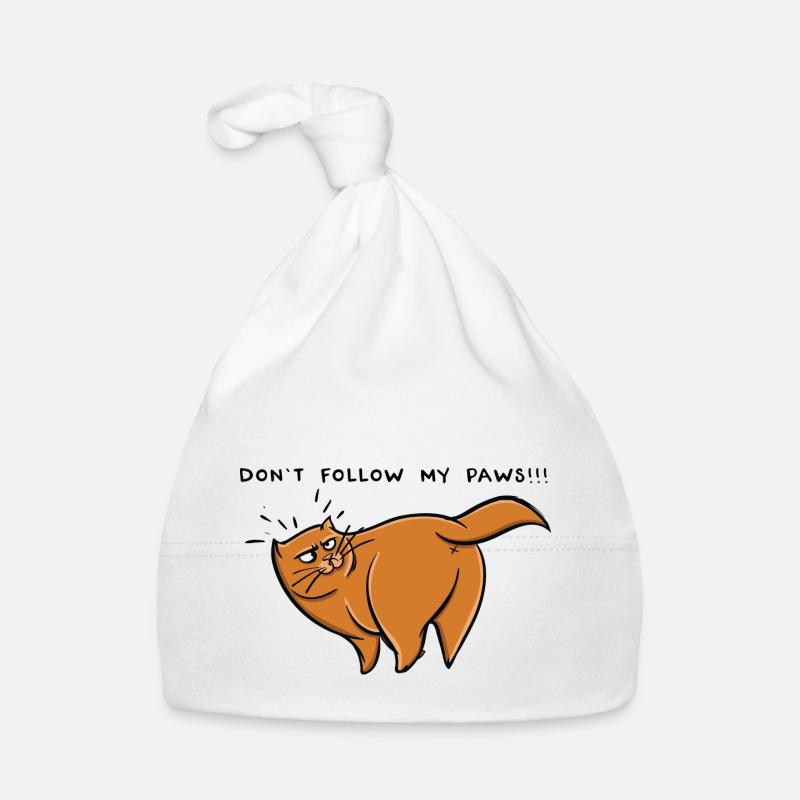 Ne suis pas mes pattes - Bonnet bio Bébé - blanc
