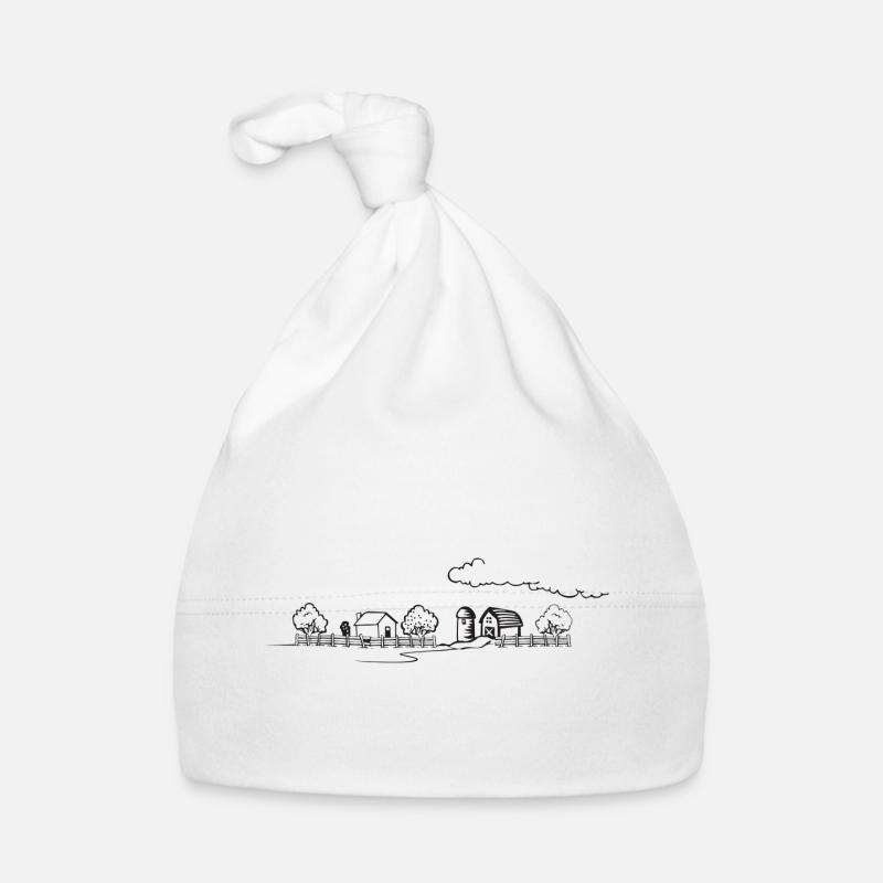 ferme - Bonnet bio Bébé - blanc