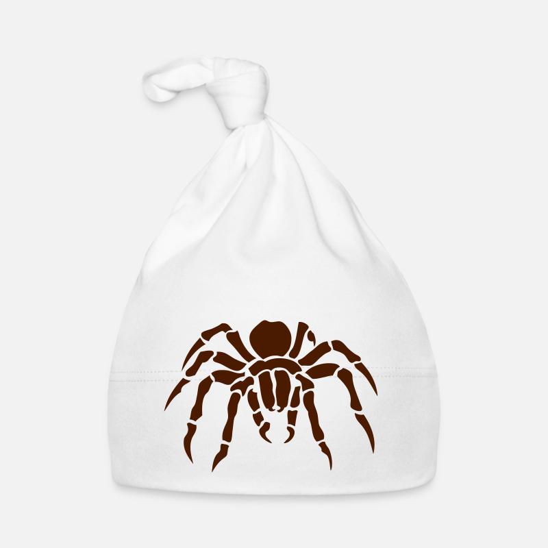 araignee spider spinne ragno arana 2011 - Bonnet bio Bébé - blanc