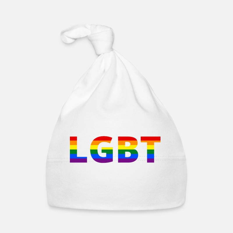 LGBT - Bonnet bio Bébé - blanc