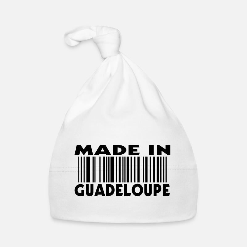 made in GUADELOUPE (1c) - Bonnet bio Bébé - blanc