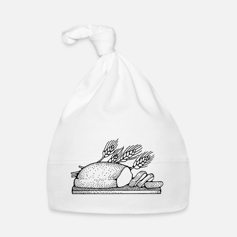bread brooches crossaint bakery baguette bread bu Organic Baby Cap