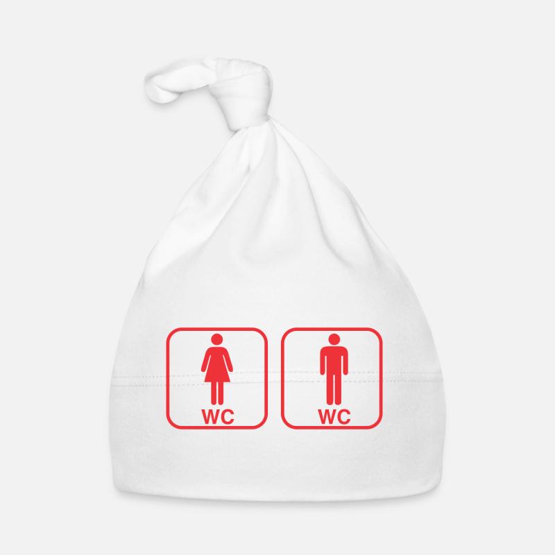 toilettes - Bonnet bio Bébé - blanc