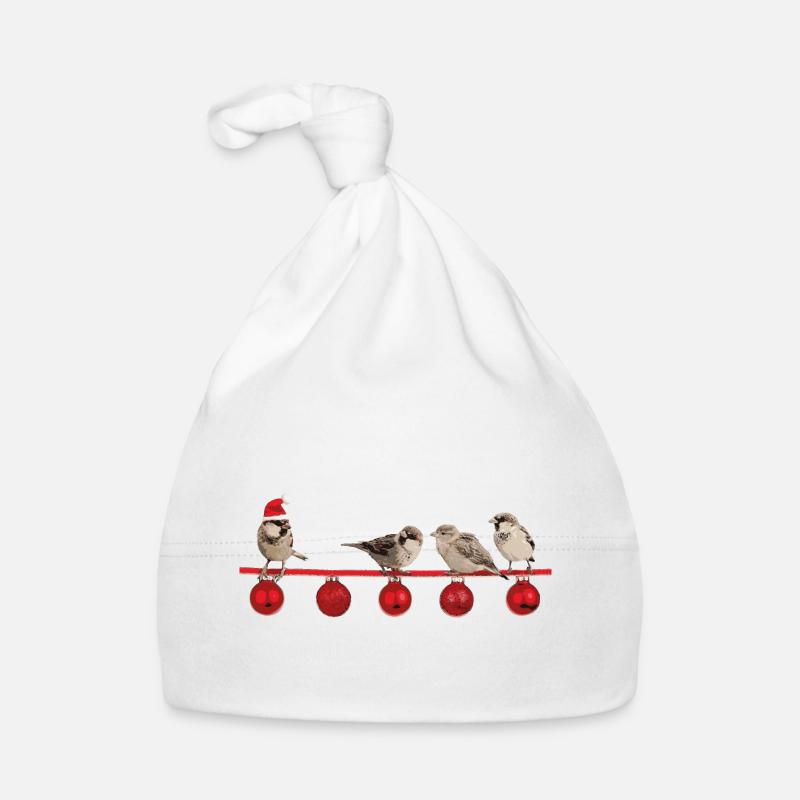 Christmas bird Organic Baby Cap