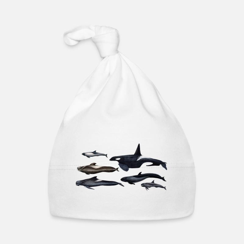 Blackfish - Orcas - Calderones - Grindwal - Baby Bio-Mütze - Weiß