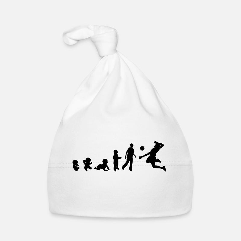 evolution homme human sport volleyball - Bonnet bio Bébé - blanc