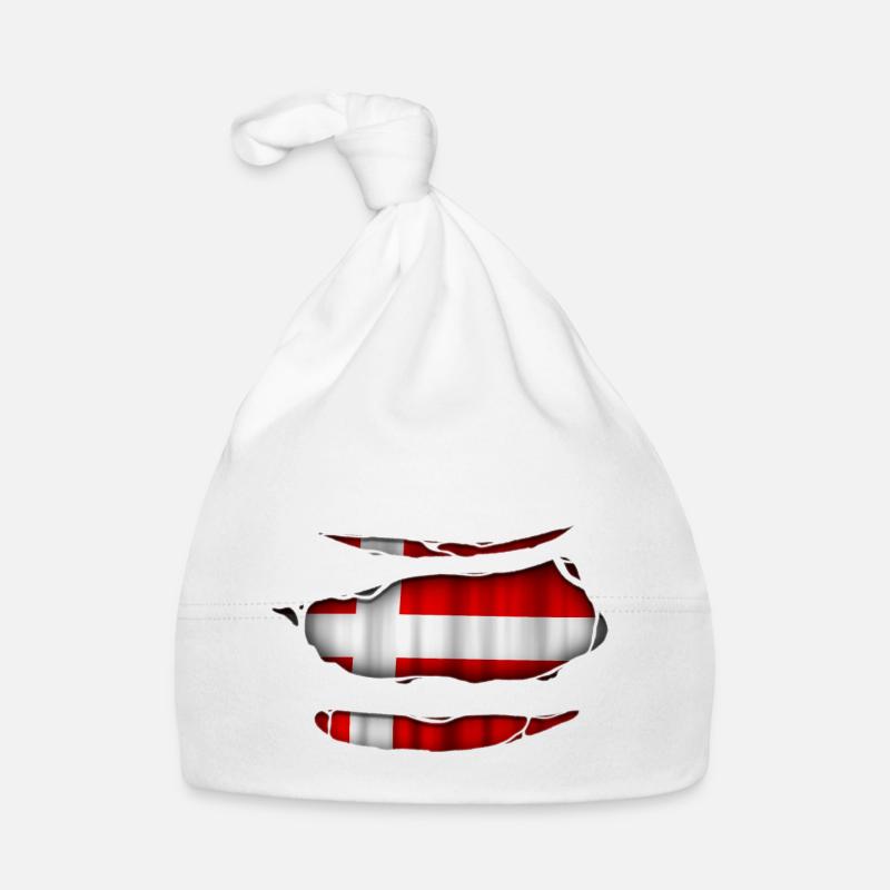 Danemark drapeau Aufgerissen 017 Bonnet bio Bébé