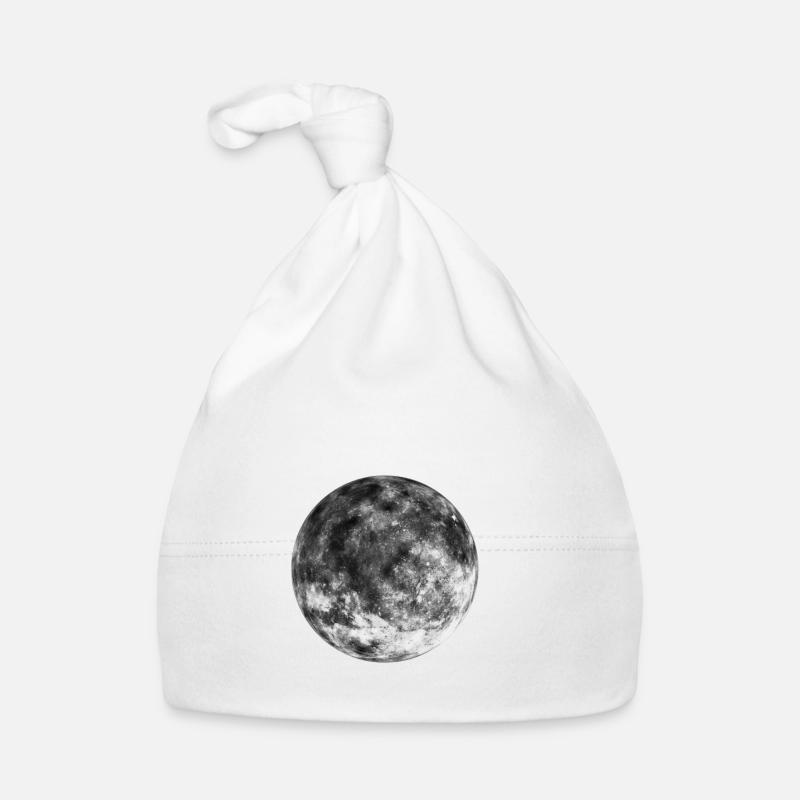 la lune - Bonnet bio Bébé - blanc